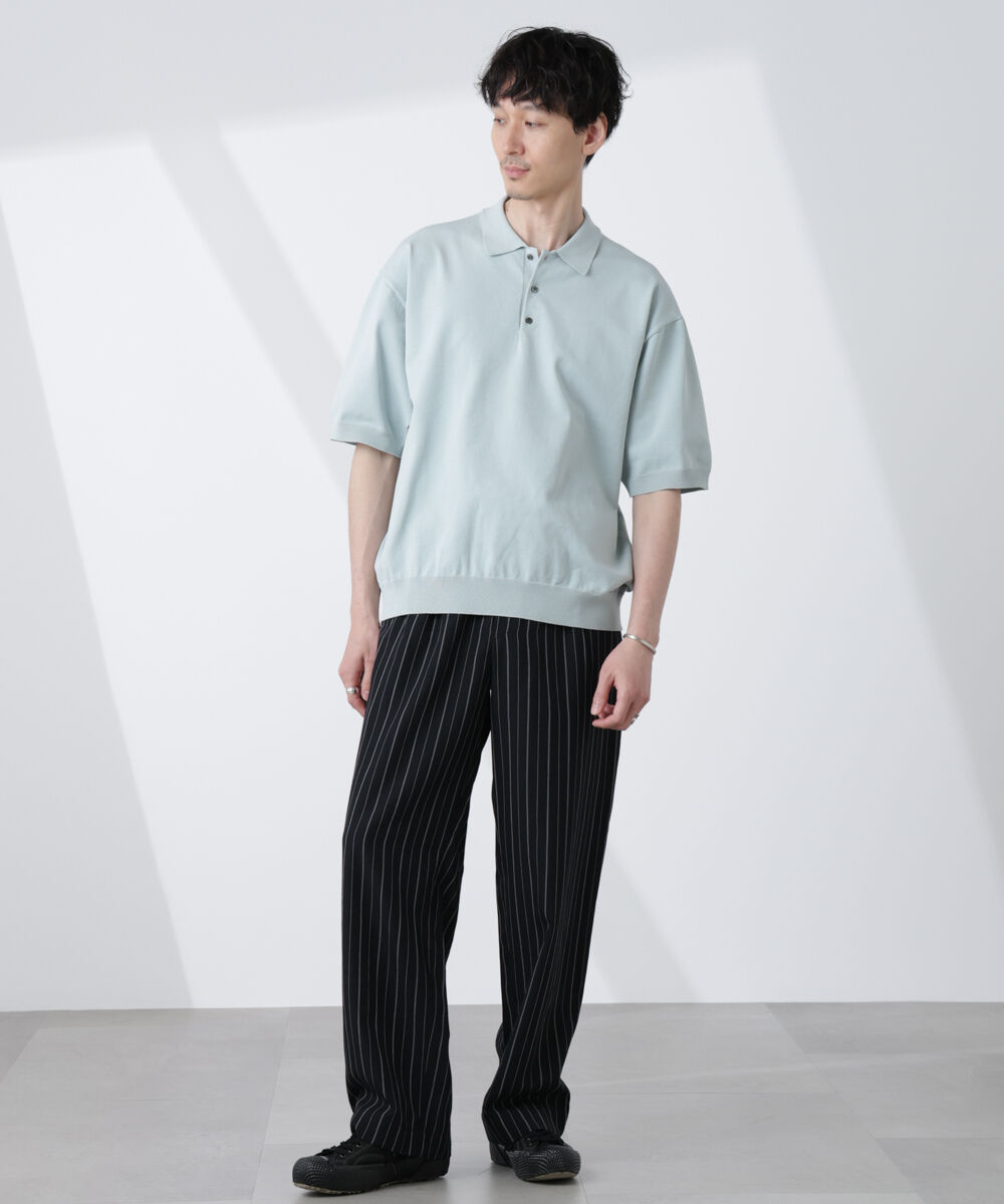  「コットン/ソロナ プレーティング 半袖ニットポロシャツ」|Tシャツ・カットソー|