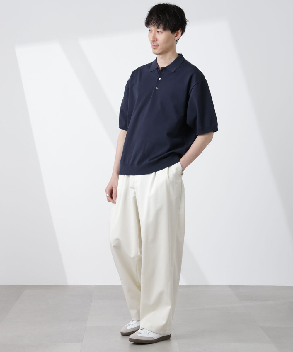  「コットン/ソロナ プレーティング 半袖ニットポロシャツ」|Tシャツ・カットソー|