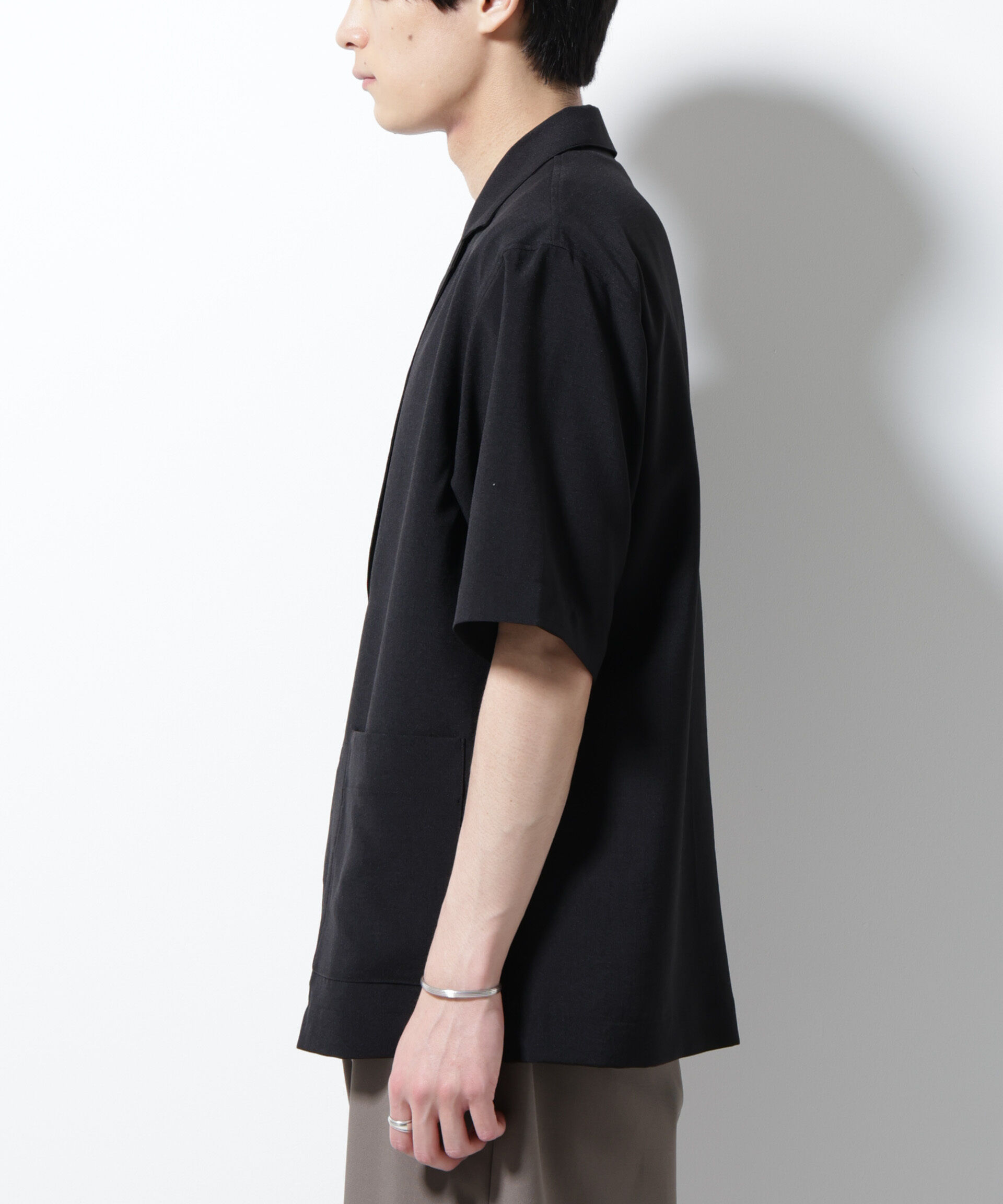 nano･universe「メランジドライシャツジャケット 半袖（セットアップ可）」|シャツ・ブラウス|