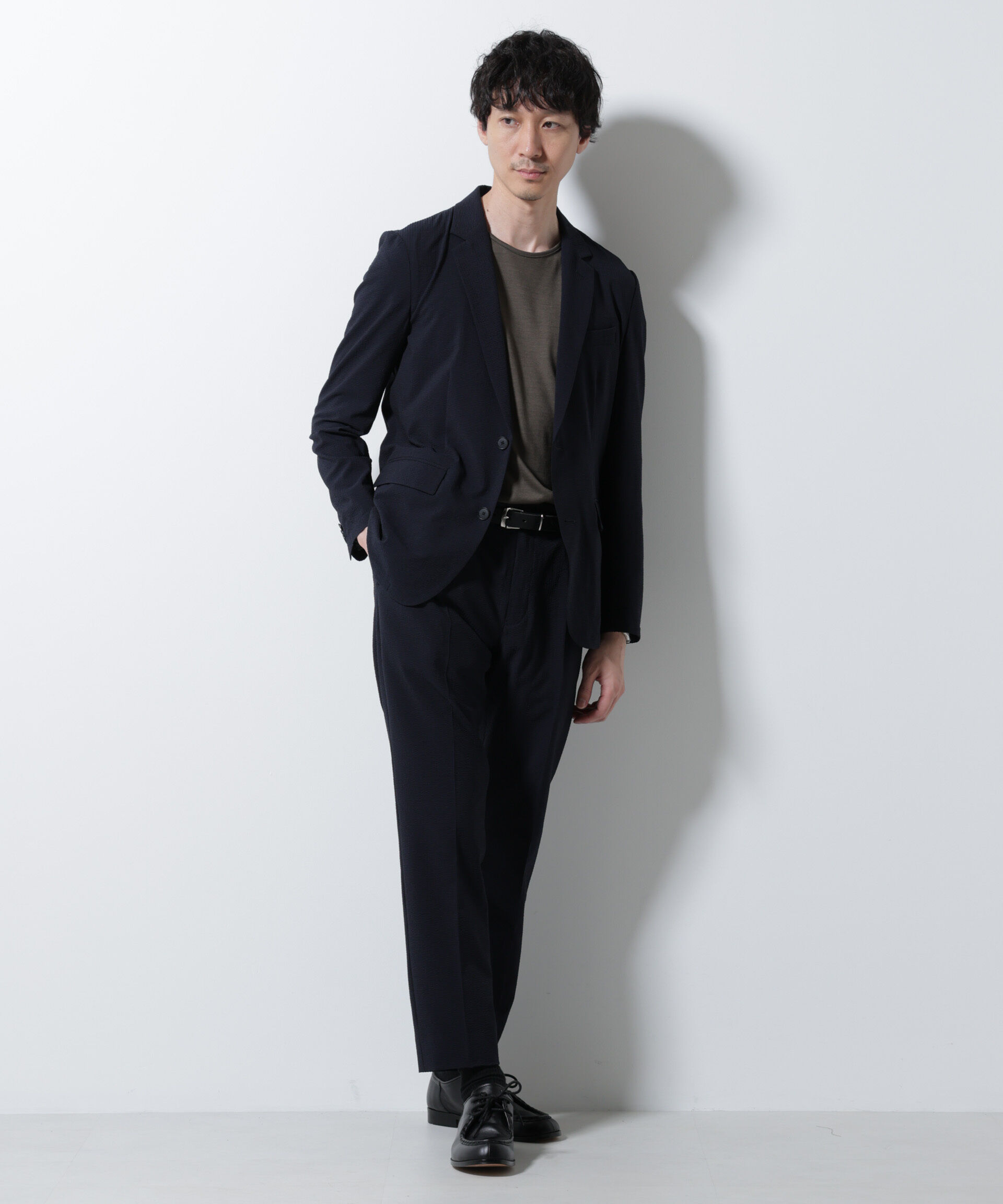 nano･universe「「Damerino」DotAir(R)サッカーストレッチセットアップ/吸水速乾」|スーツ|D.ネイビー1