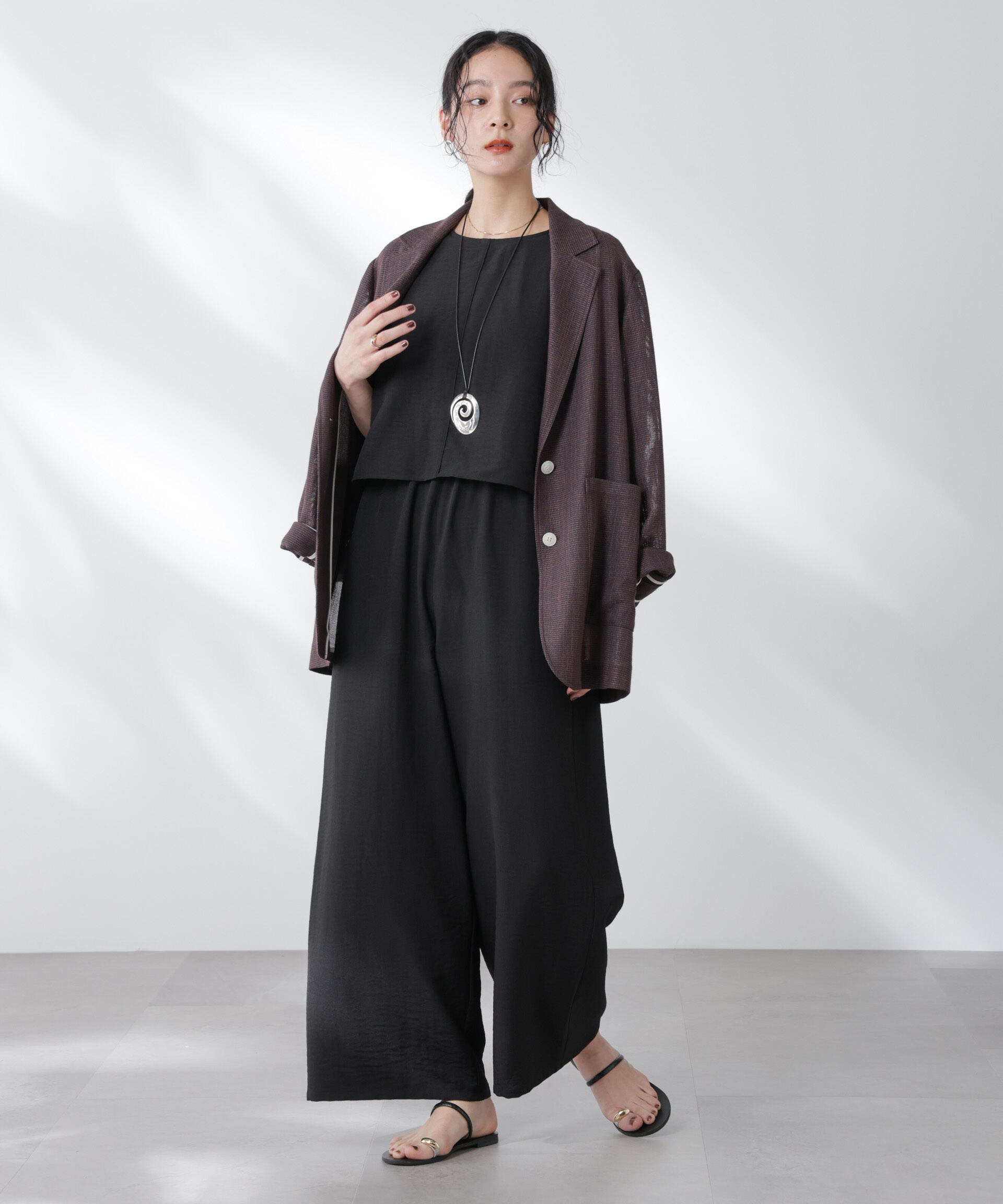 nano･universe「フレンチスリーブオールインワン」|ワンピース|