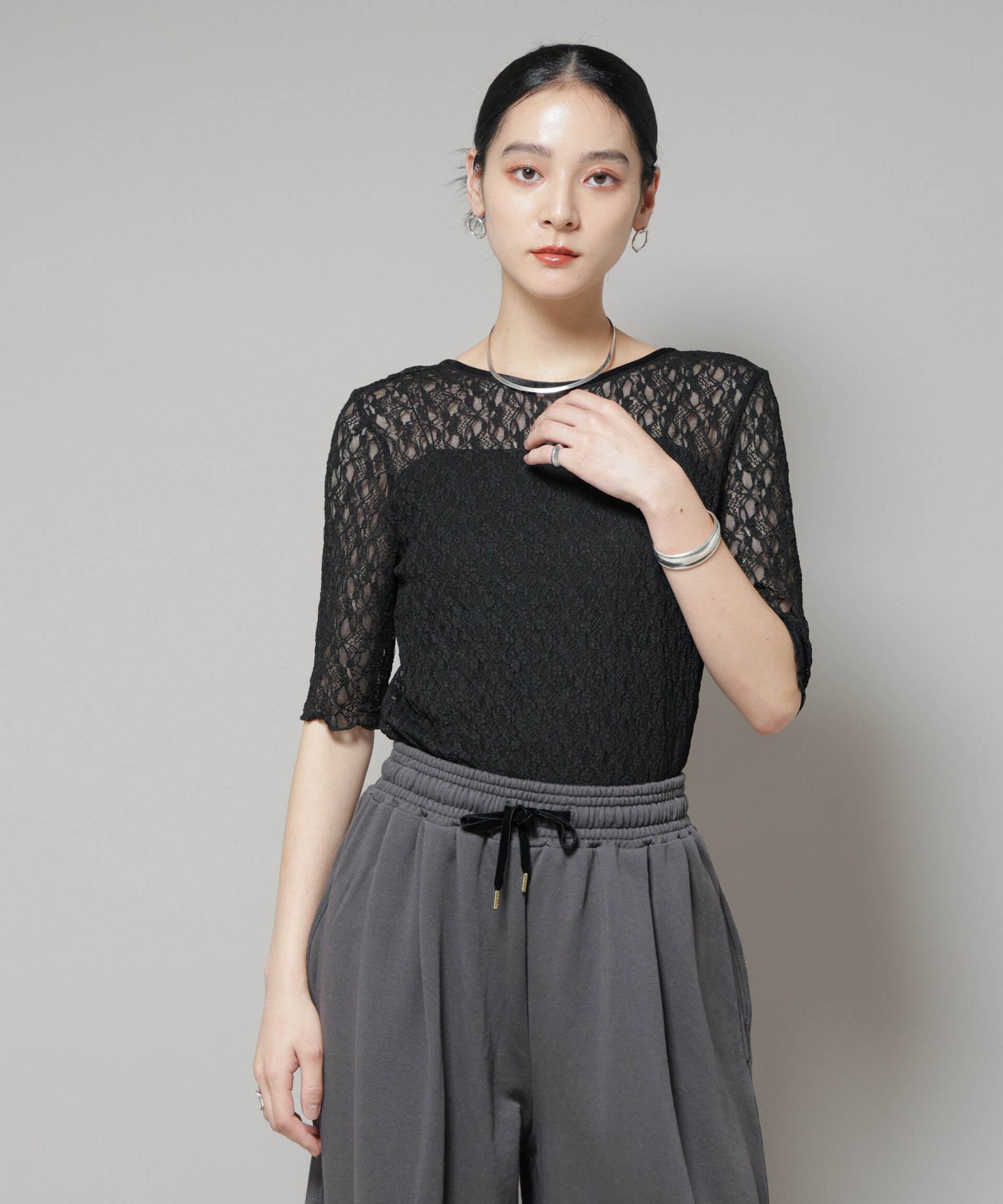 nano･universe「レースバックシャントップス」|Tシャツ・カットソー|