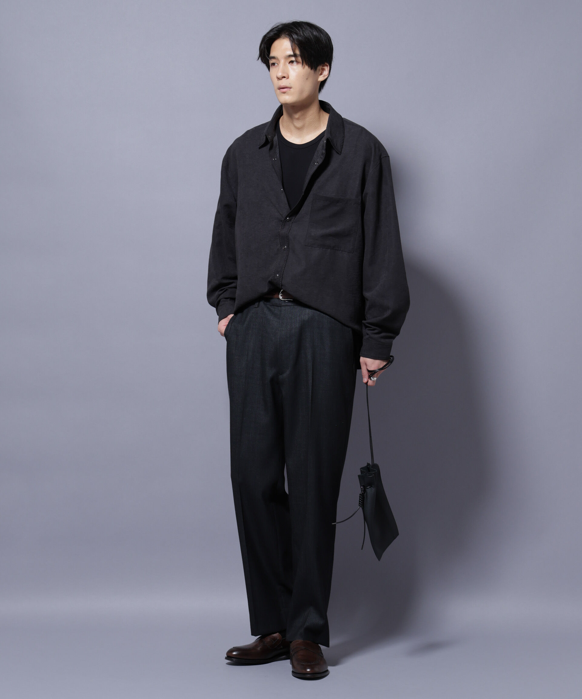 nano･universe「「N TROUSERS PREMIUM」ウールデニムストレートパンツ/STRETCH(セットアップ可)」|スーツ|