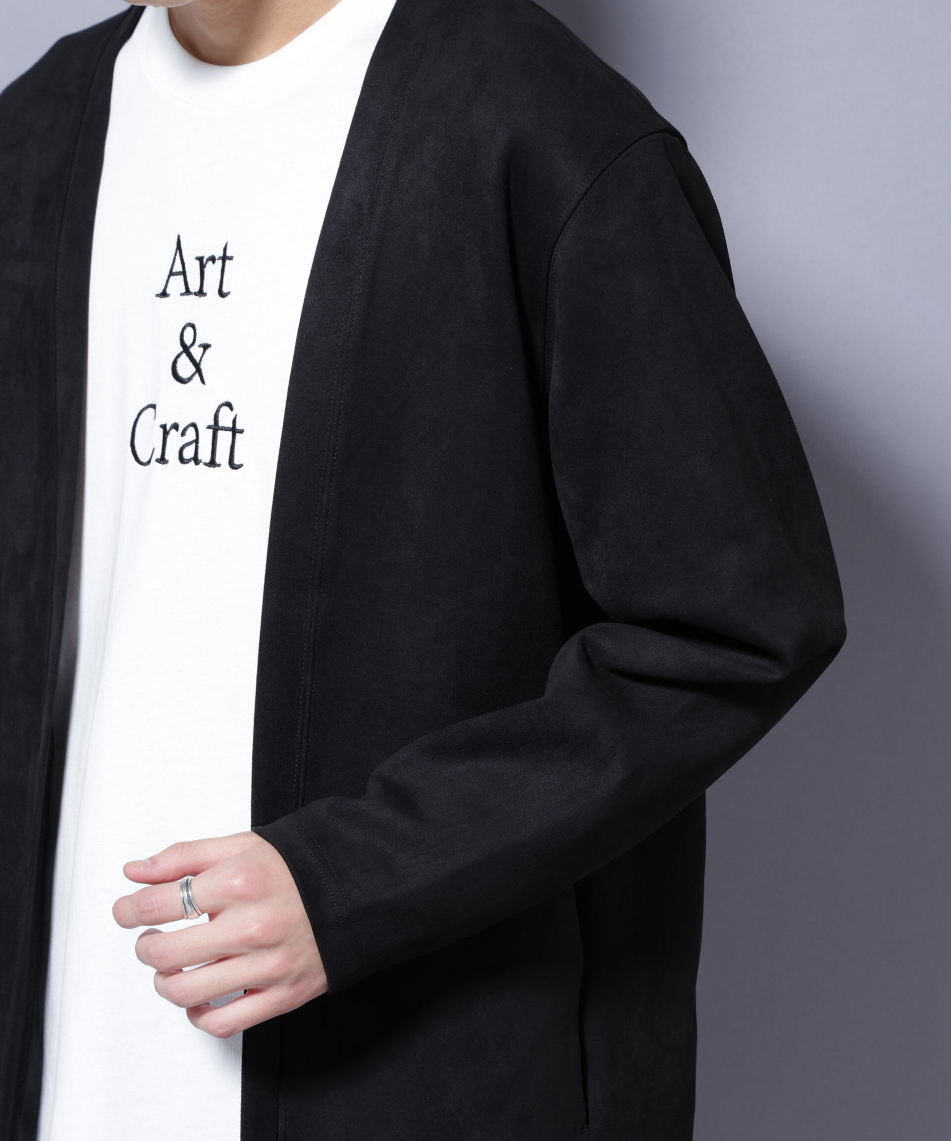 nano･universe「フェイクスエードトッパーカーディガン」|Tシャツ・カットソー|