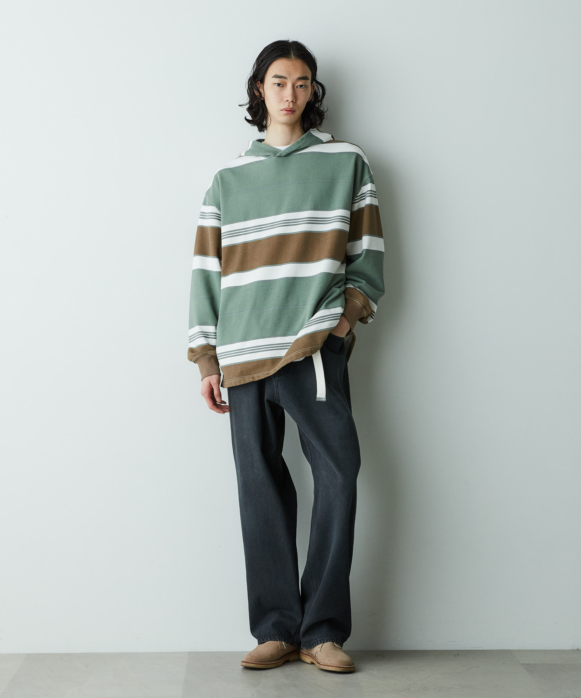  「「HOTEL PALACE」オテルパラス 13ozバイオブリーチルーズシルエットデニムパンツ」|デニム|