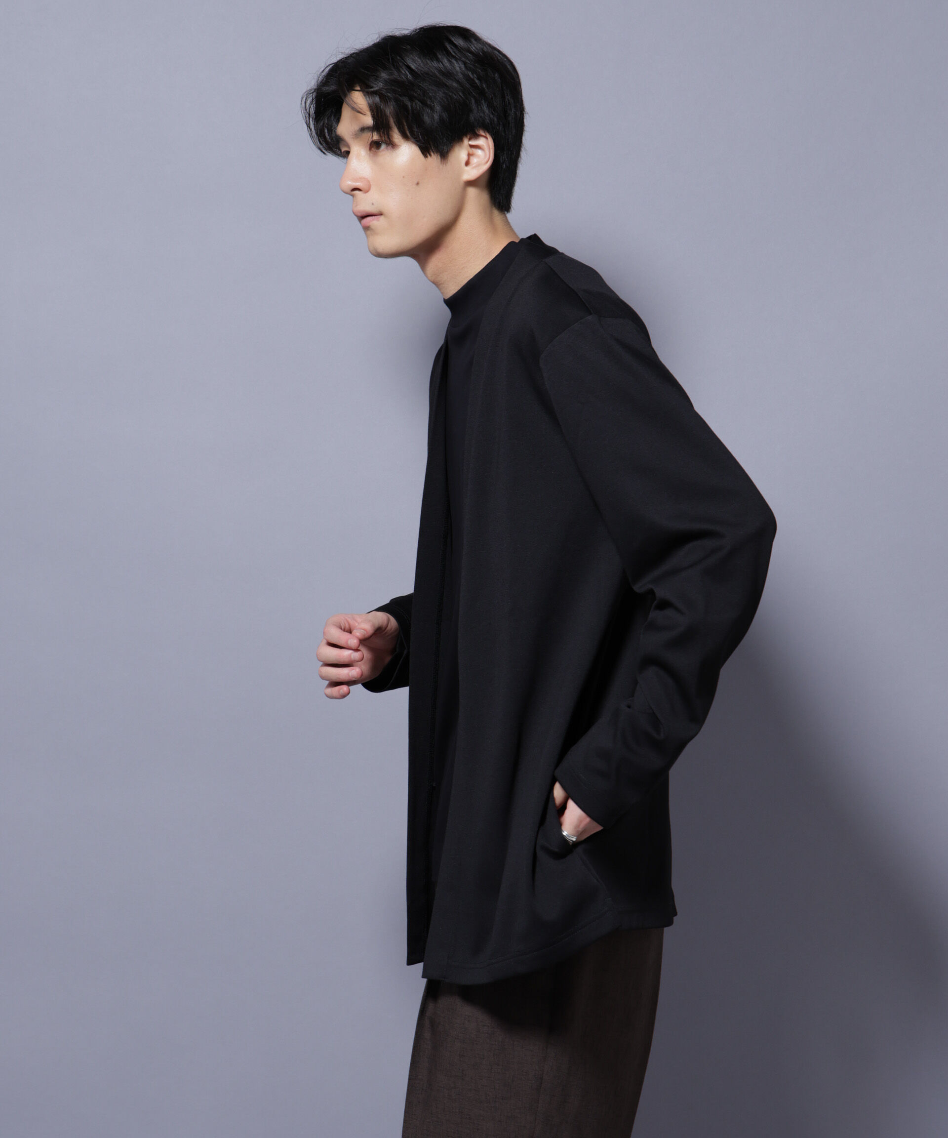 nano･universe「ダブルジャージー着流しカーディガン」|Tシャツ・カットソー|