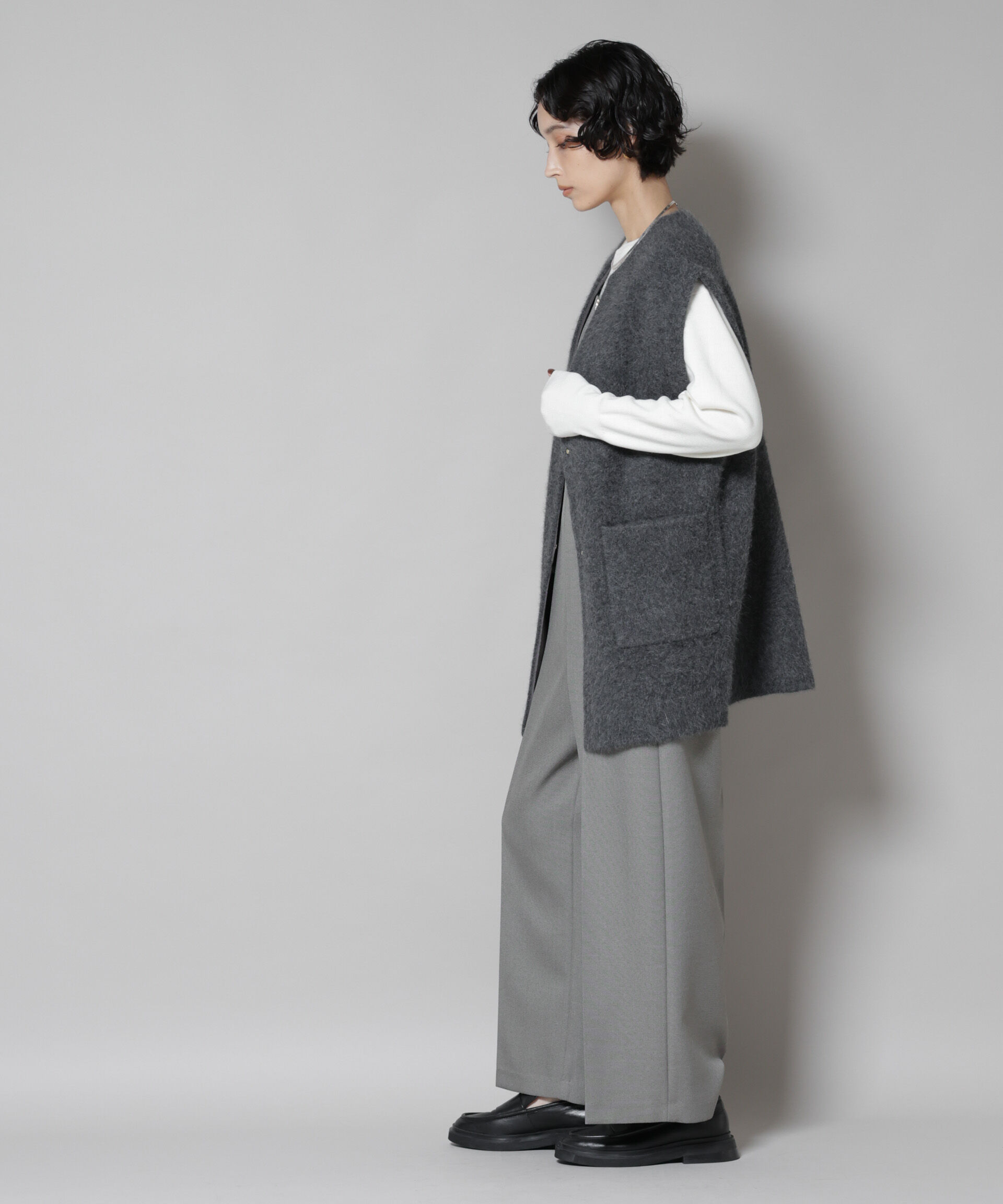 nano･universe「ウォッシャブルフォックスリバーニットジレ」|ニット・セーター|