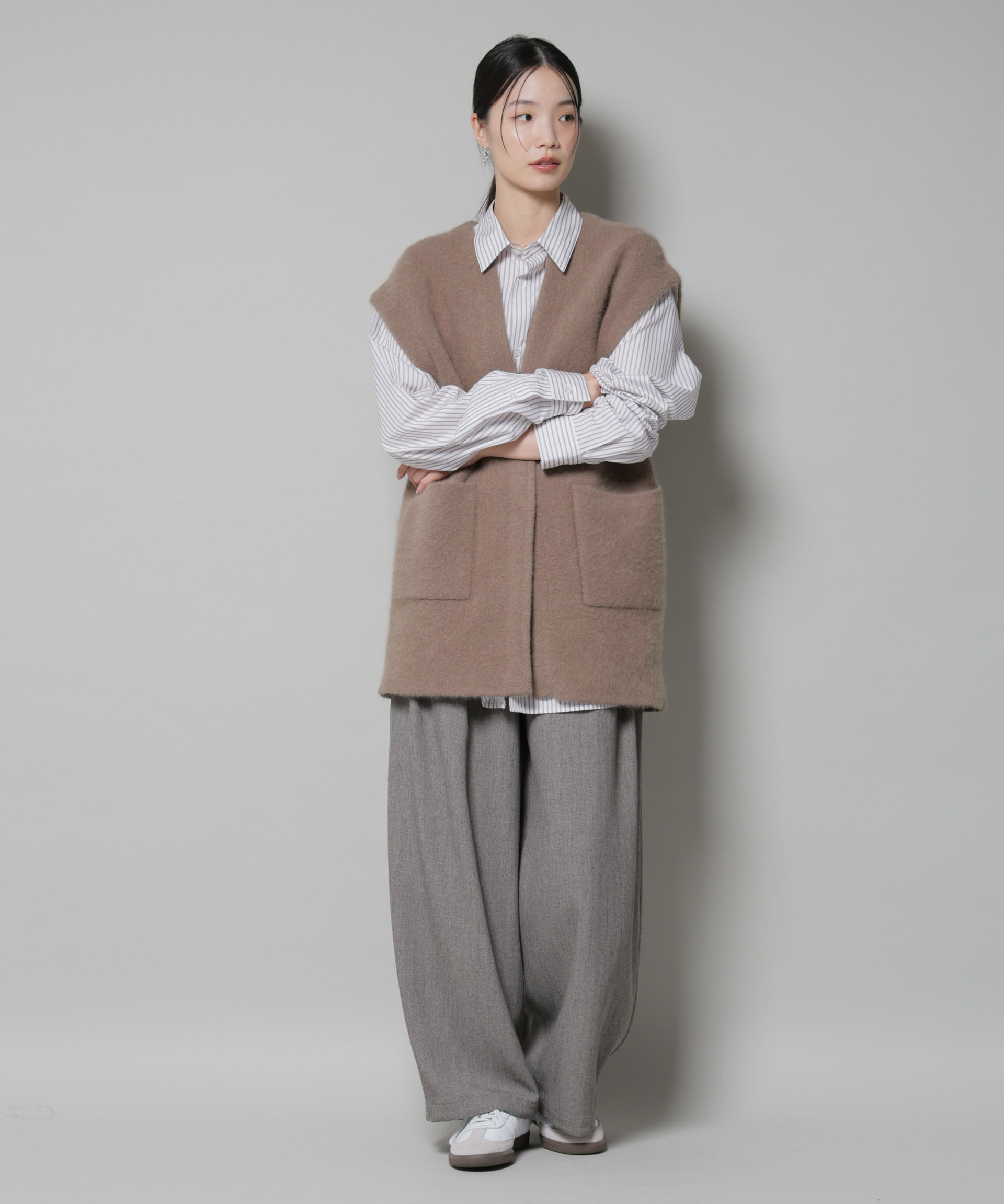 nano･universe「ウォッシャブルフォックスリバーニットジレ」|ニット・セーター|