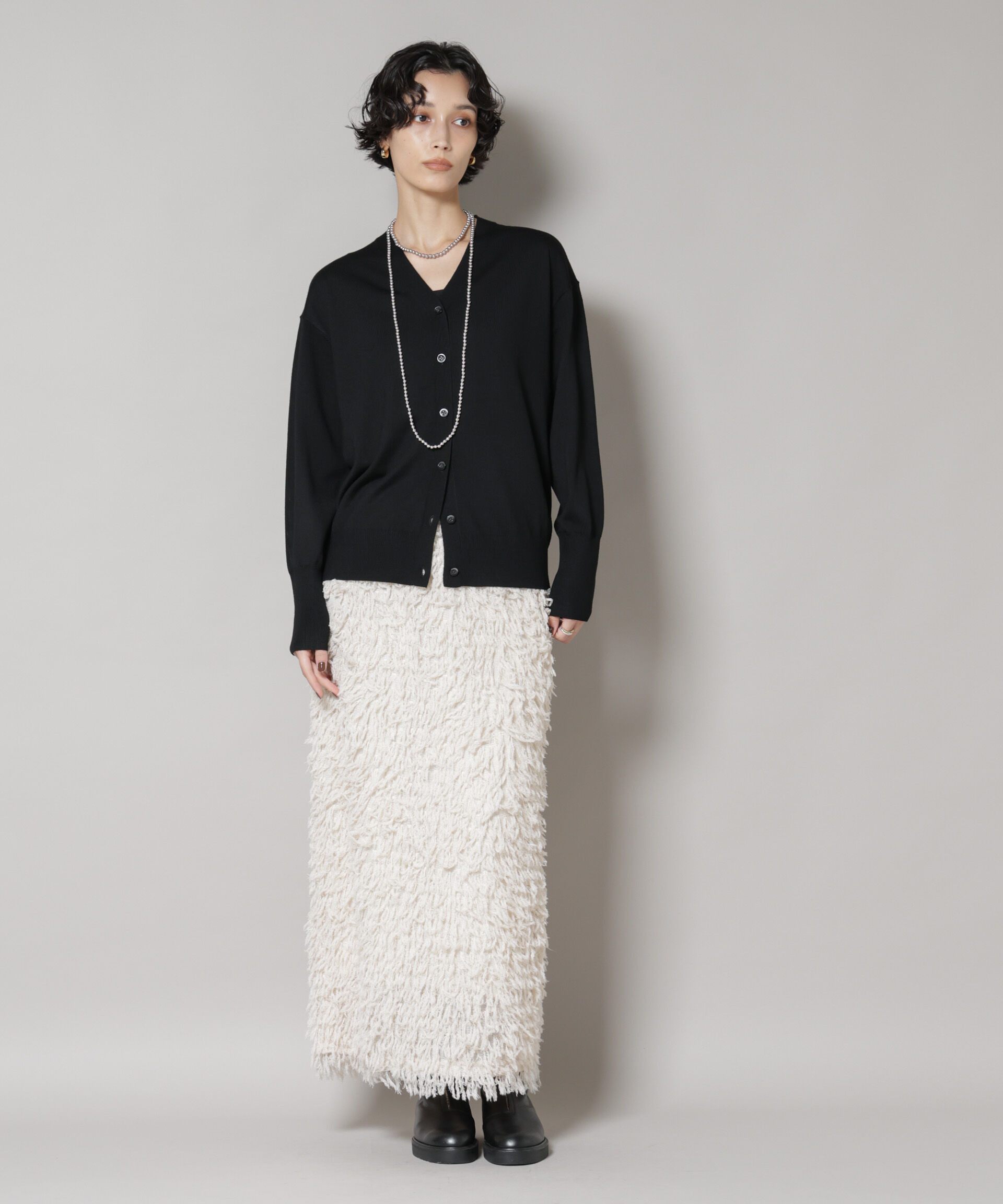 nano･universe「毛玉レスニット2wayカシュクールカーディガン」|ニット・セーター|