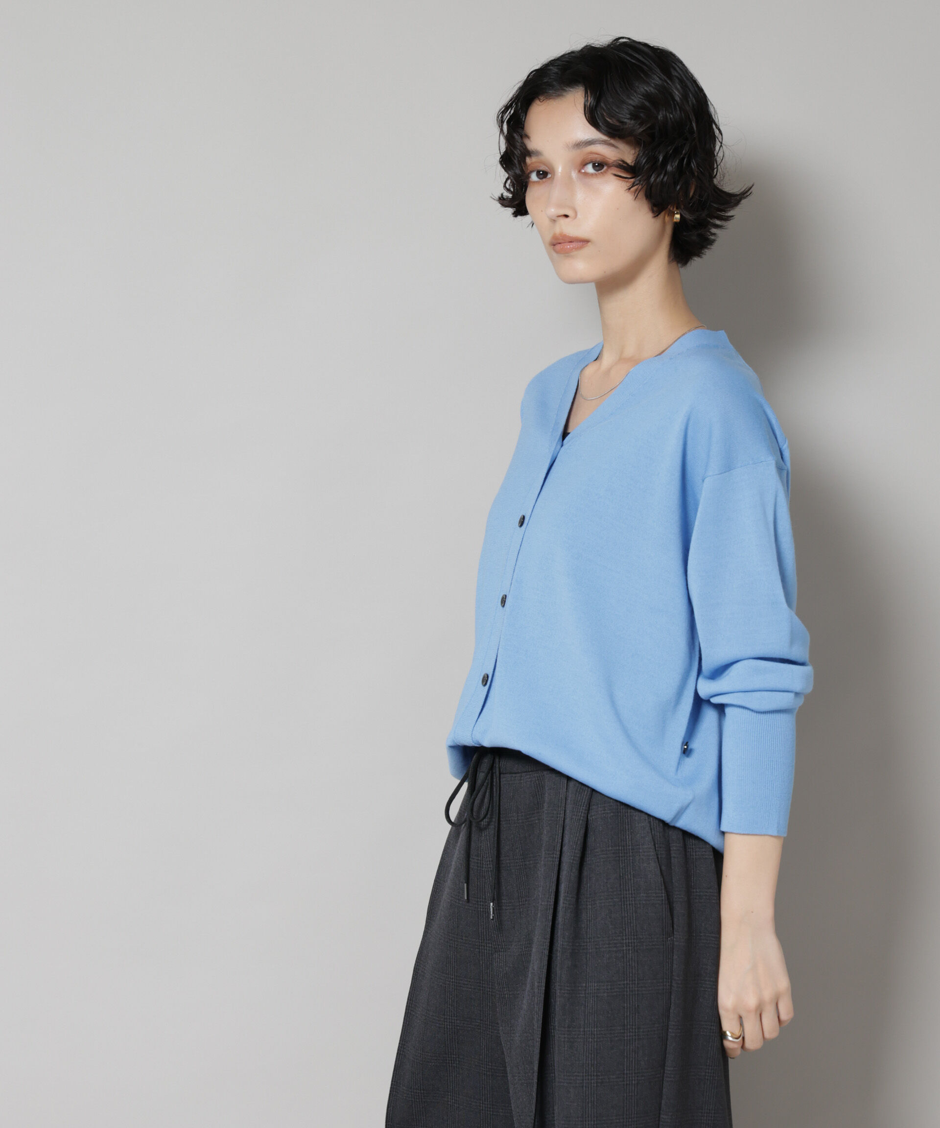 nano･universe「毛玉レスニット2wayカシュクールカーディガン」|ニット・セーター|