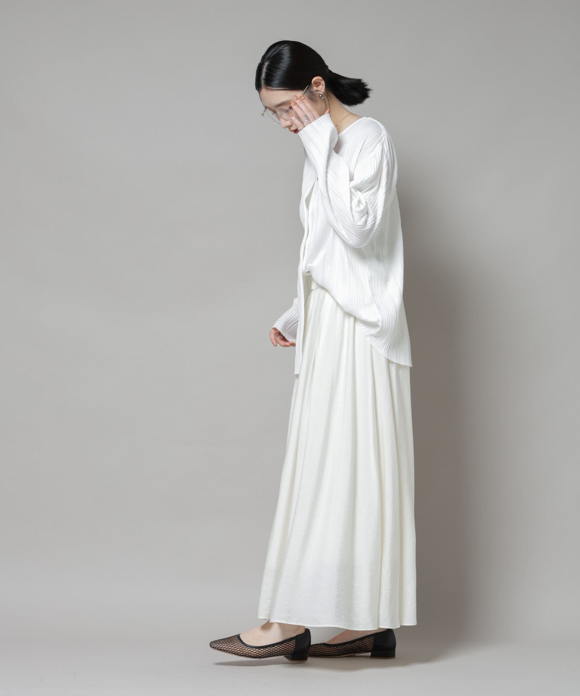 nano･universe「プリーツカットスナップシャツ」|Tシャツ・カットソー|