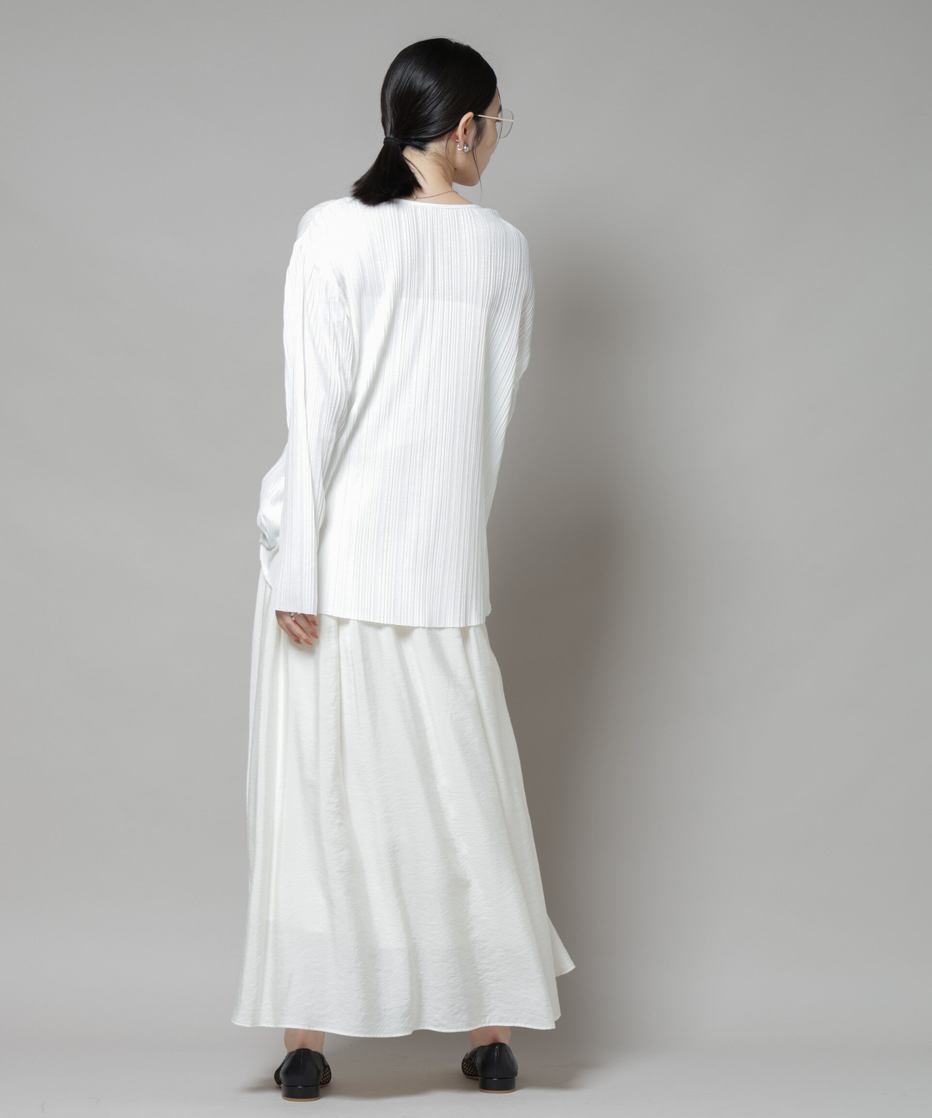 nano･universe「プリーツカットスナップシャツ」|Tシャツ・カットソー|