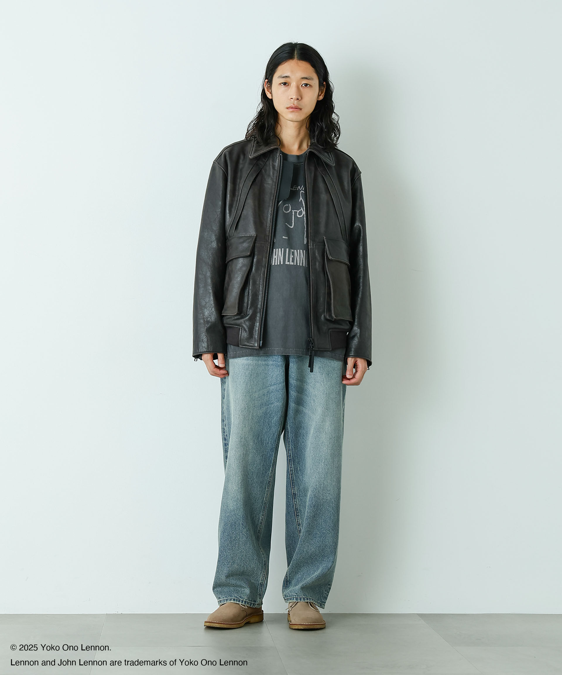 nano･universe「｢HOTEL PALACE｣ シングルライダース レザーJKT」|ライダースジャケット|