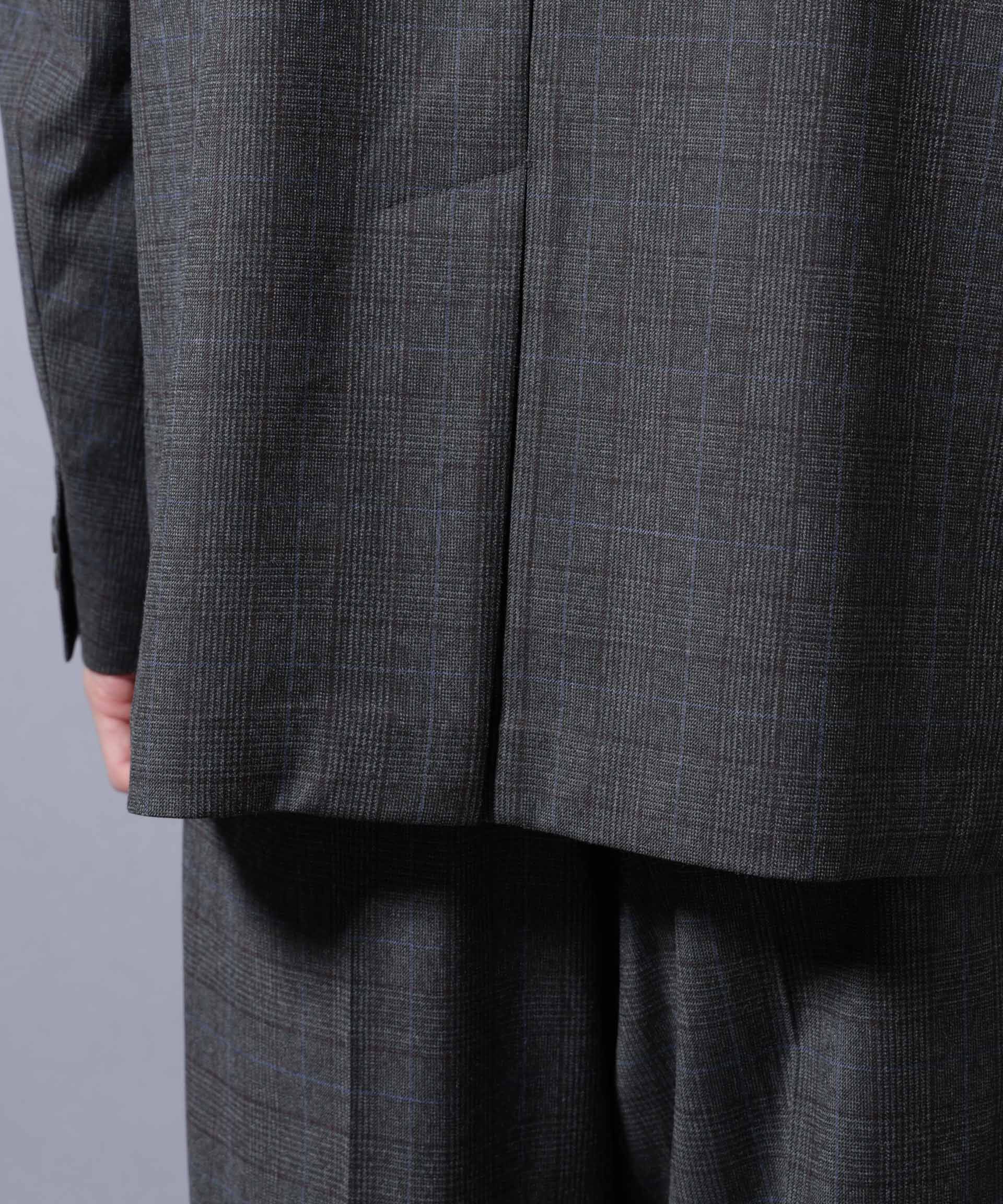 nano･universe「DELEGANTE グレンチェックW-Brethted ジャケット（セットアップ可）」|テーラードジャケット|