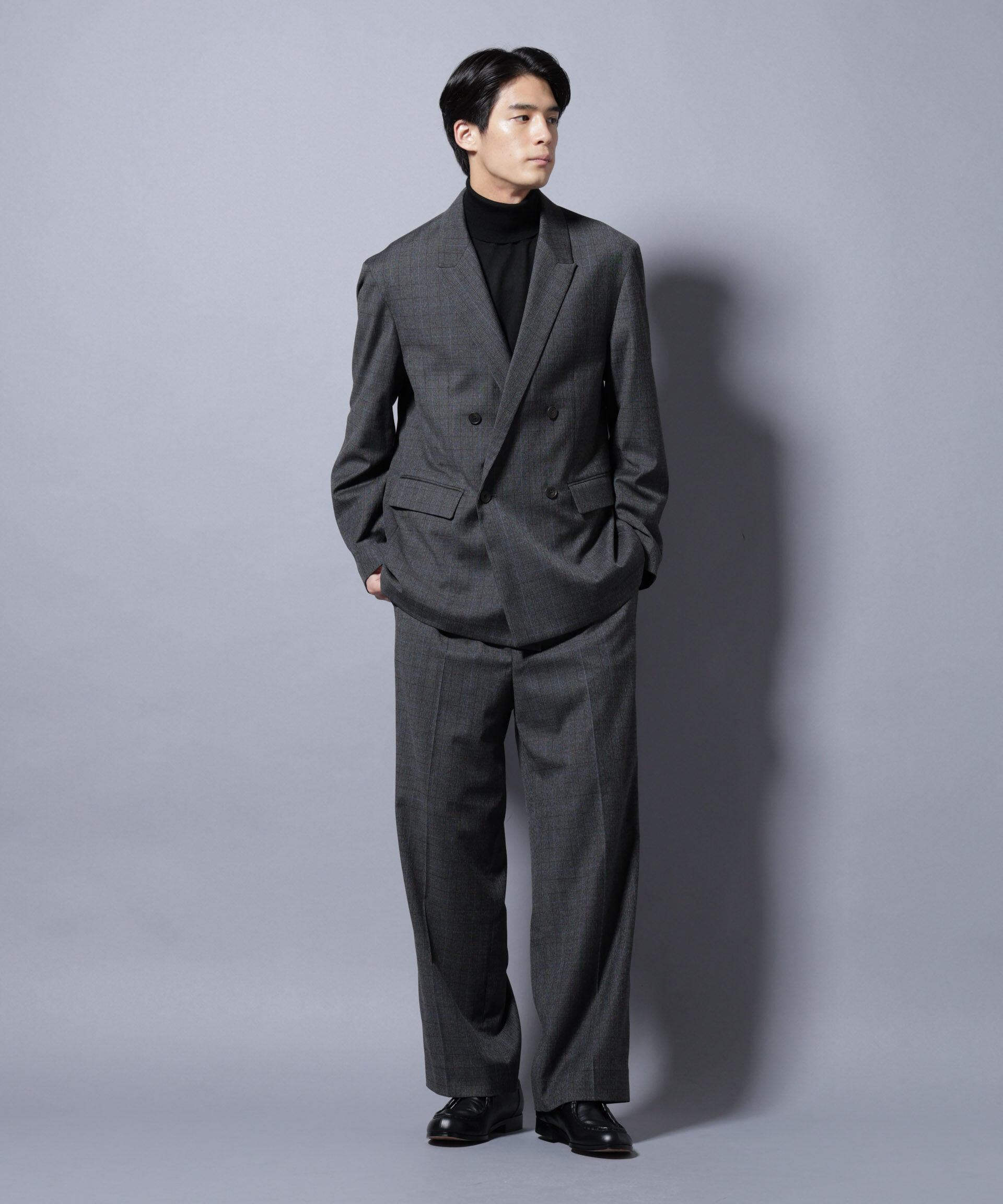 nano･universe「DELEGANTE グレンチェックW-Brethted ジャケット（セットアップ可）」|テーラードジャケット|