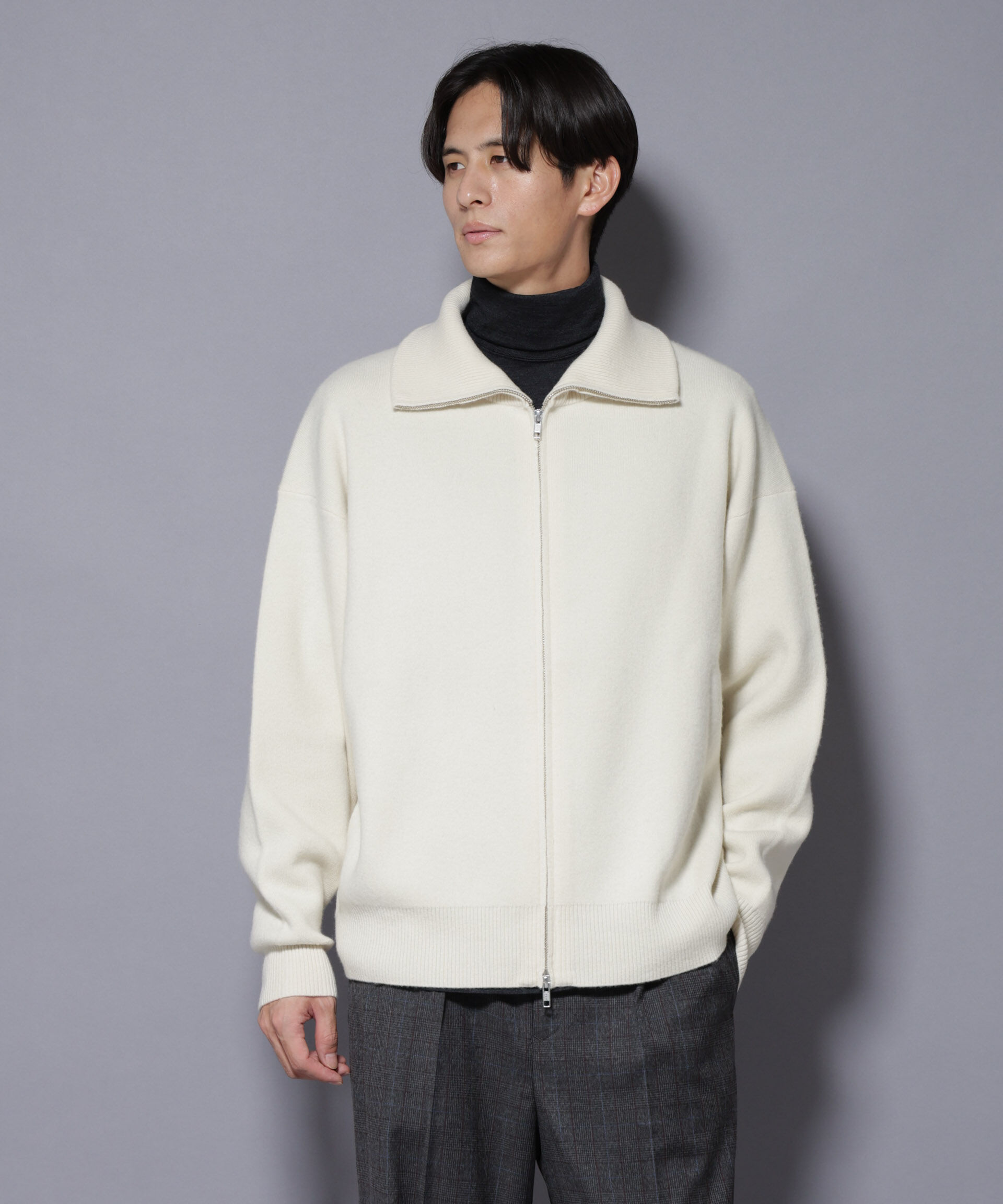 nano･universe「ウールカシミヤドライバーズニット」|ニット・セーター|