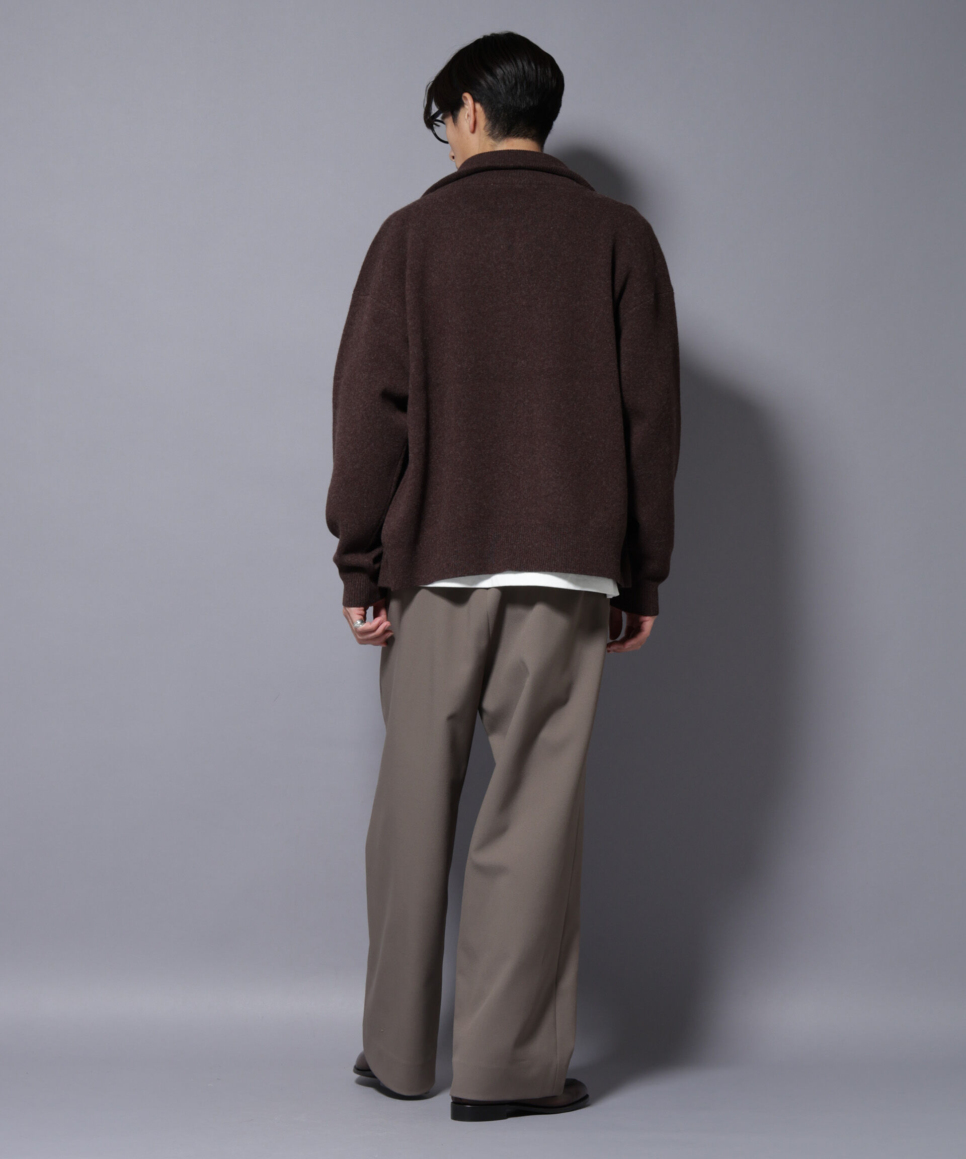 nano･universe「ウールカシミヤドライバーズニット」|ニット・セーター|