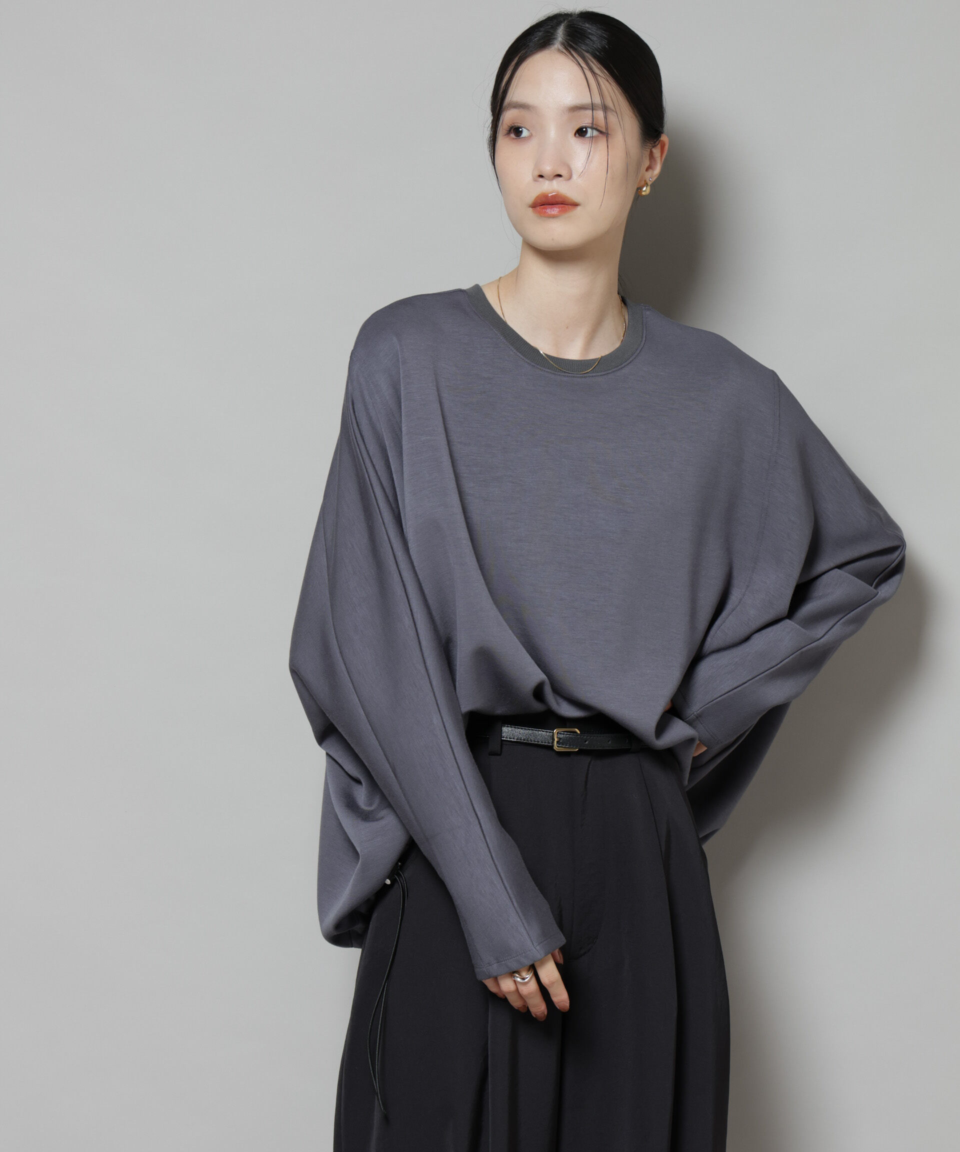 nano･universe「ドルマンスリーブバックドロストヘムカットプルオーバー」|Tシャツ・カットソー|