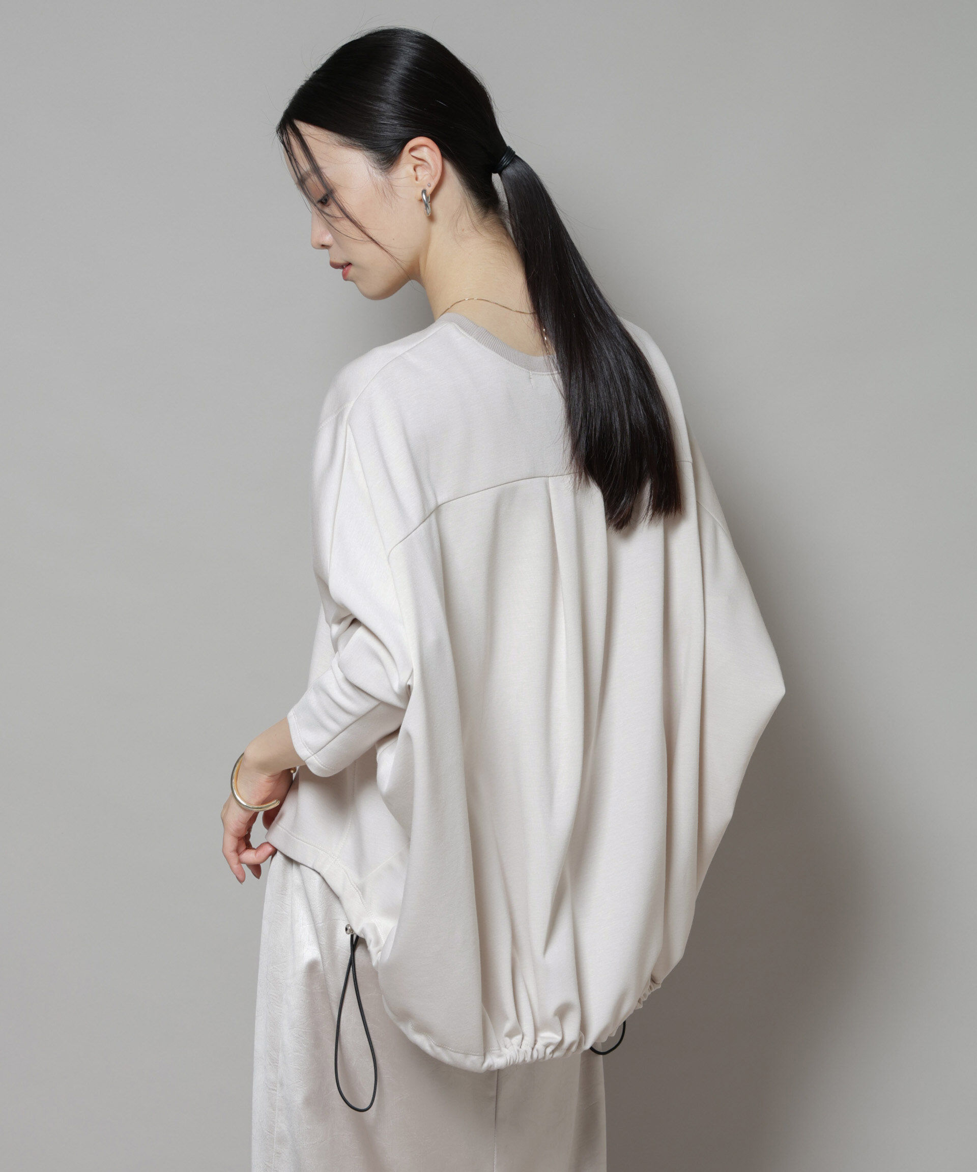 nano･universe「ドルマンスリーブバックドロストヘムカットプルオーバー」|Tシャツ・カットソー|