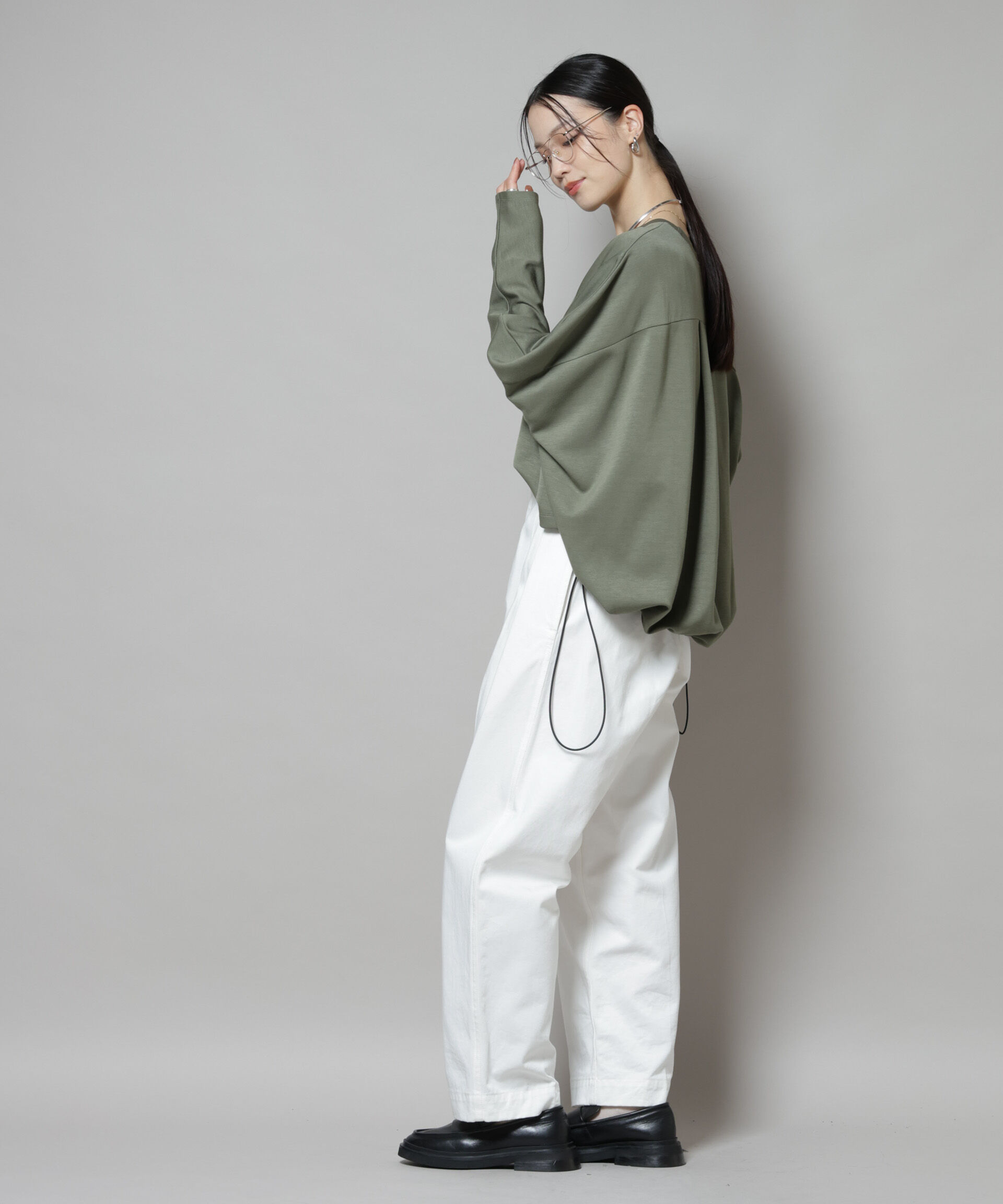 nano･universe「ドルマンスリーブバックドロストヘムカットプルオーバー」|Tシャツ・カットソー|