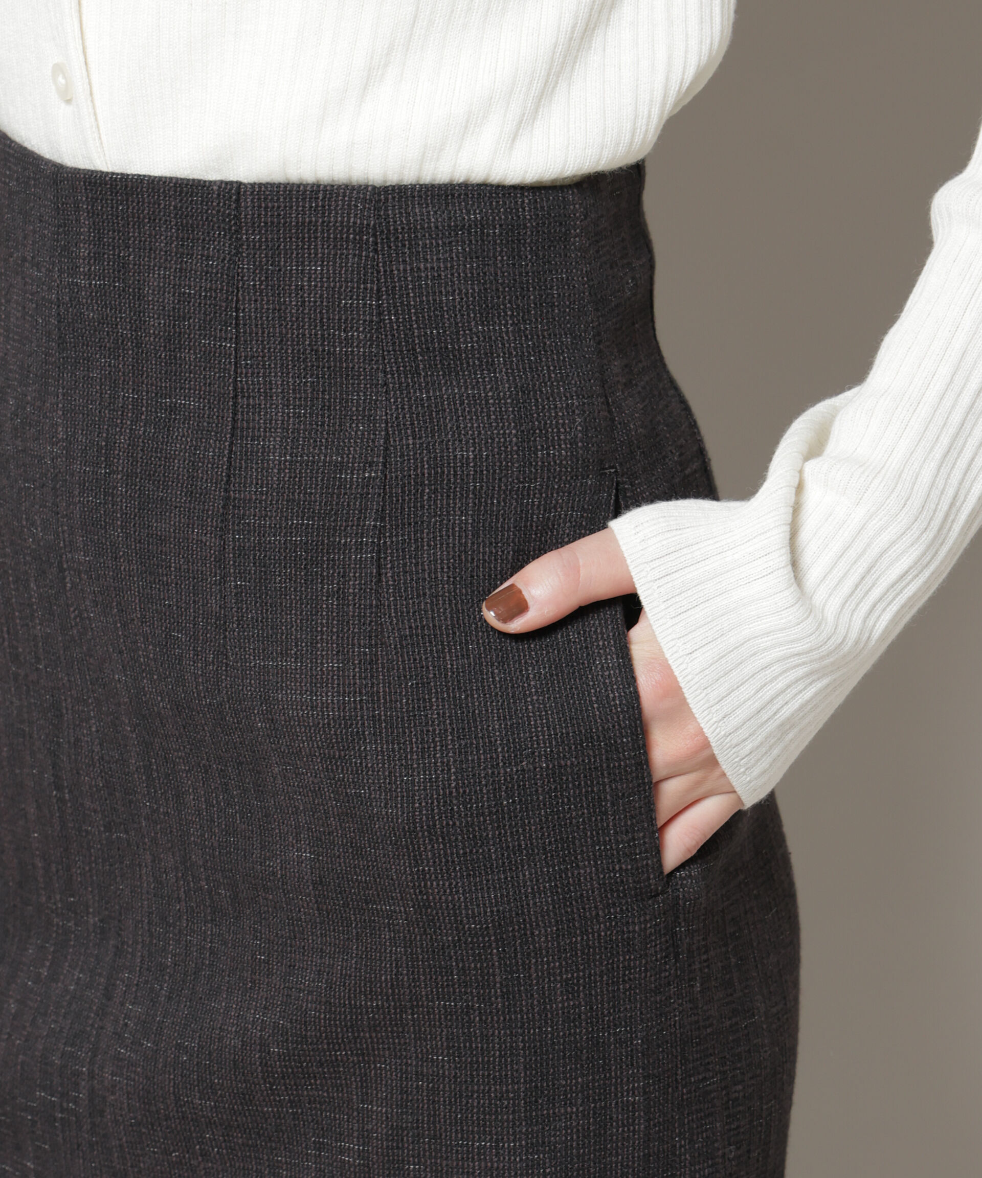 nano･universe「ツイードタイトスカート(セットアップ可)」|スカート|