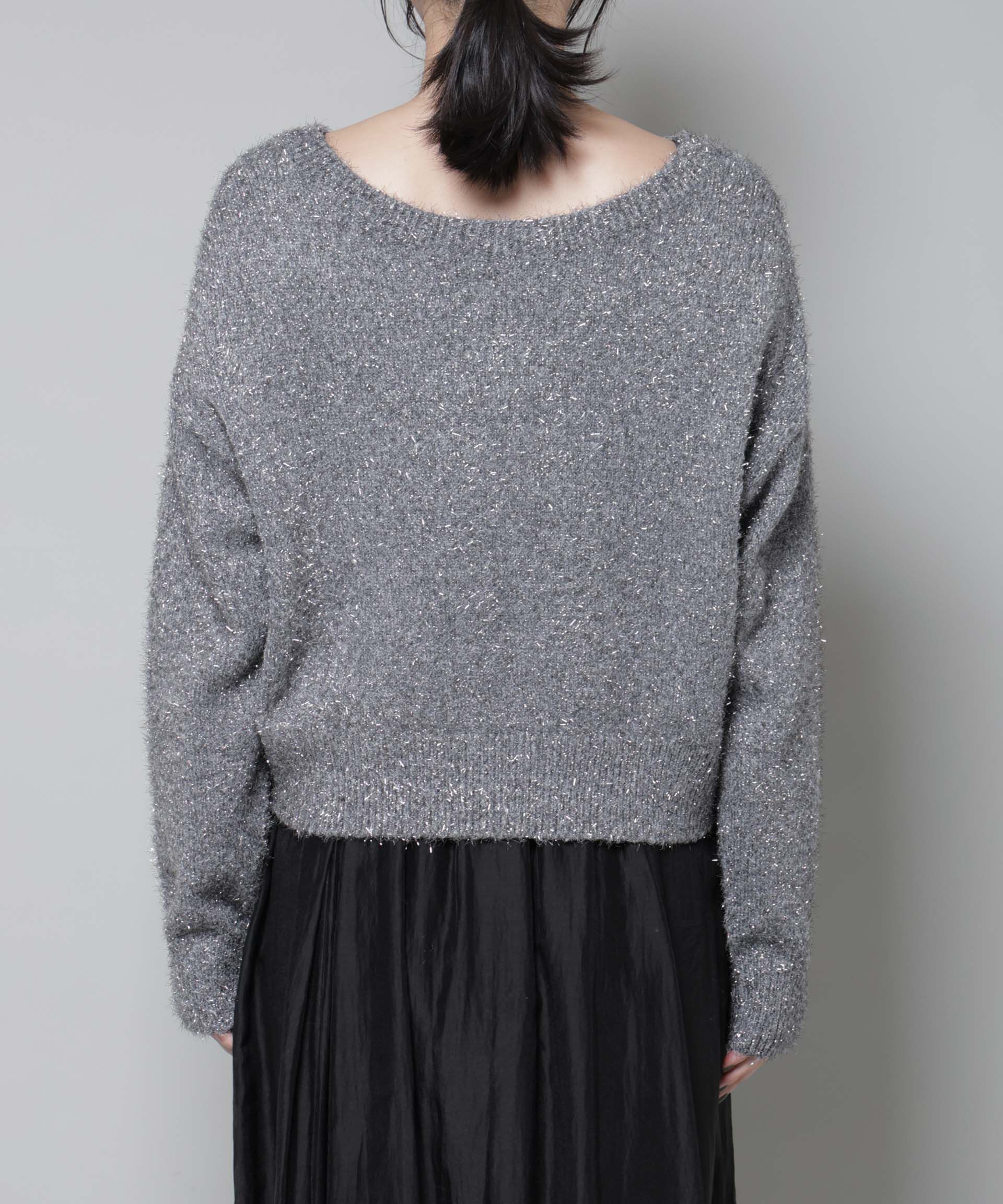 nano･universe「前後2wayラメミックスフェザーニット」|ニット・セーター|