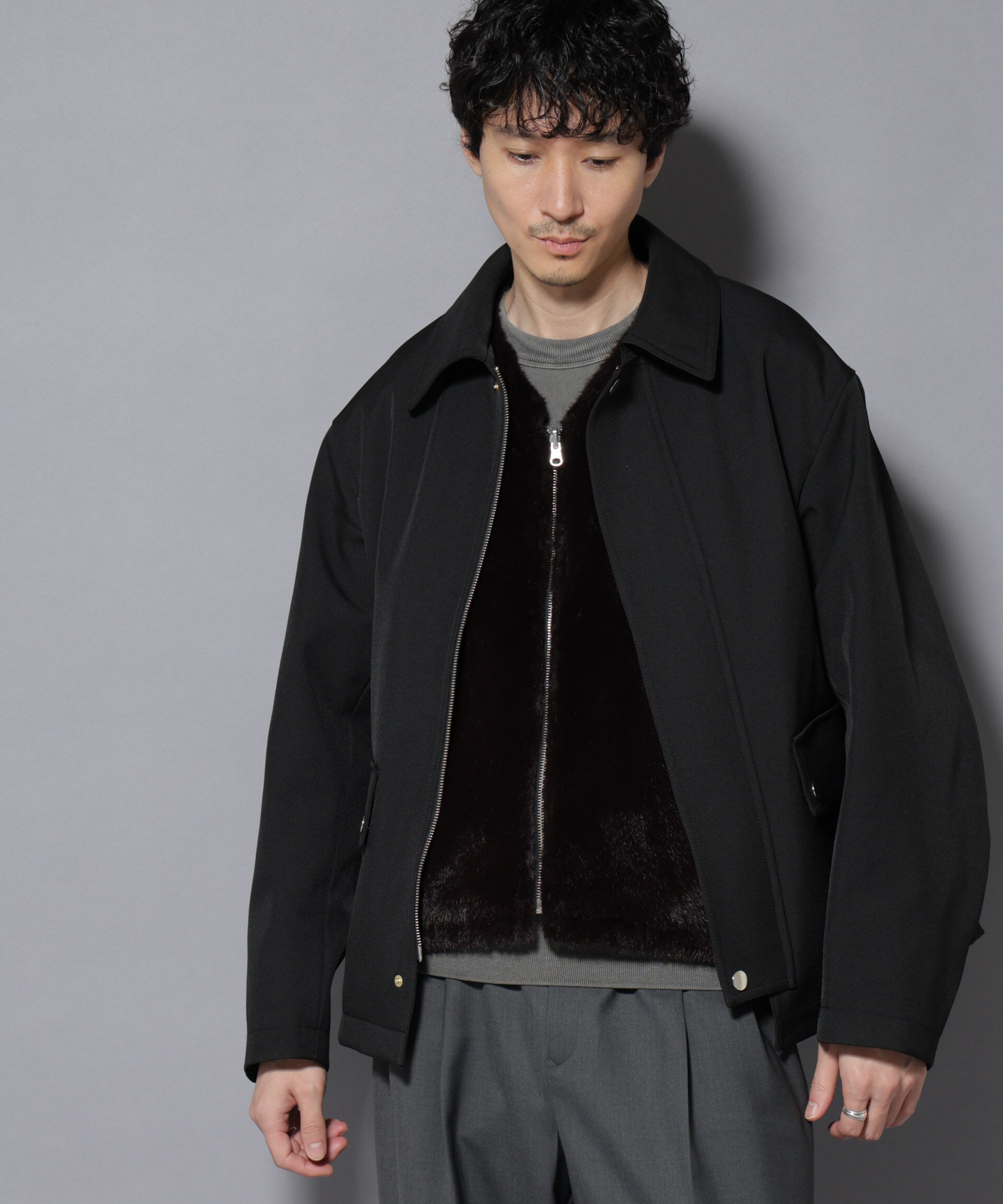 nano･universe「メタルギアボンディングFUSIONSYSTEMカーコート」|ブルゾン・スタジャン|