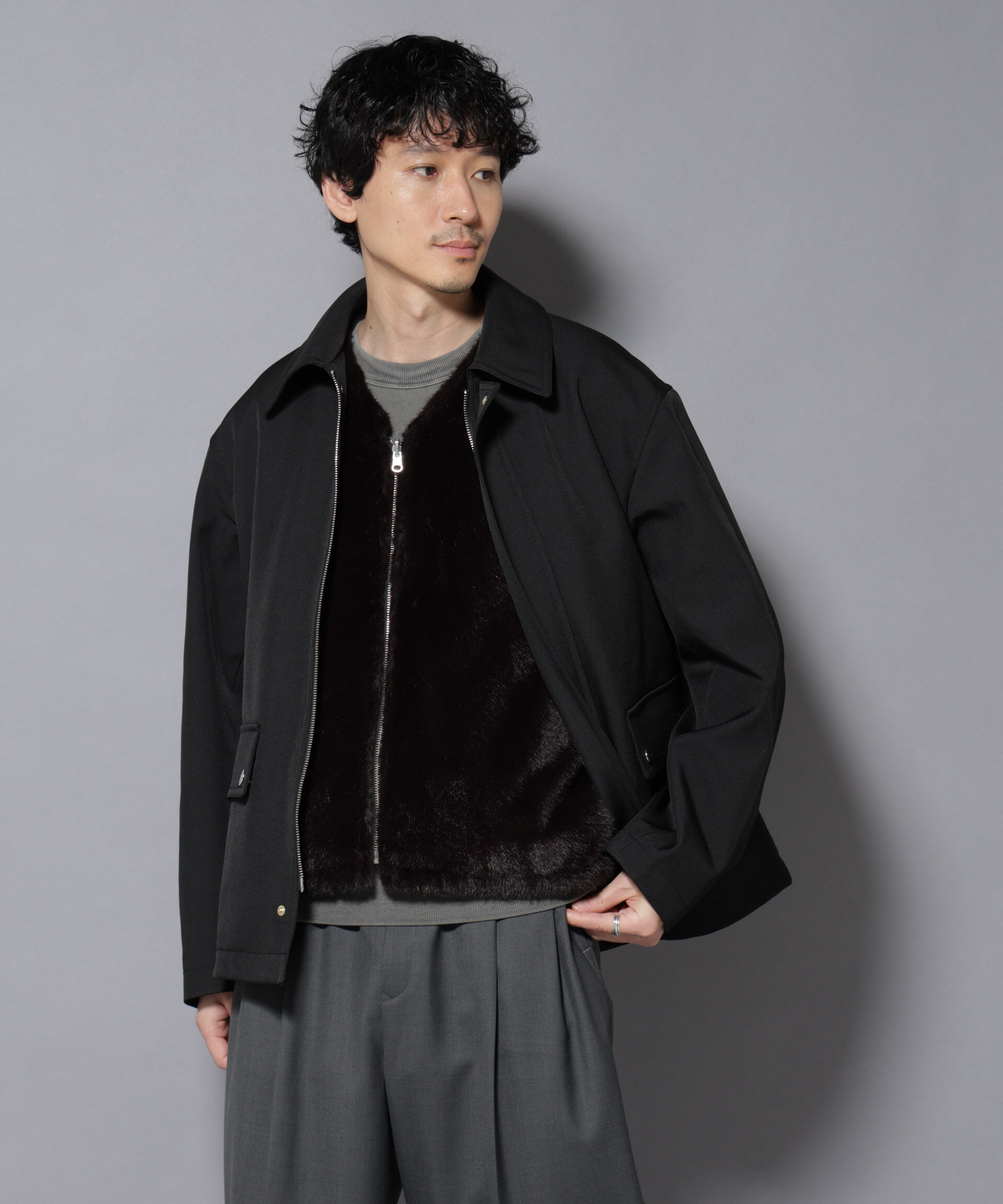 nano･universe「メタルギアボンディングFUSIONSYSTEMカーコート」|ブルゾン・スタジャン|