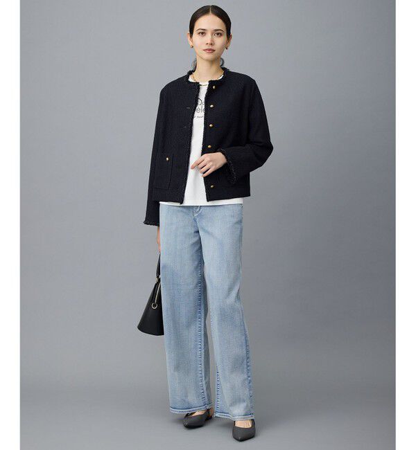 自由区「ウスカルデニムワイドストレート パンツ」|デニム|