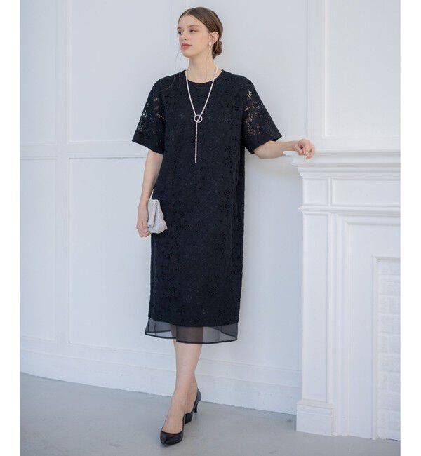 23区「【APPLAUDIR】シアーコンビ レースドレス」|ドレス|