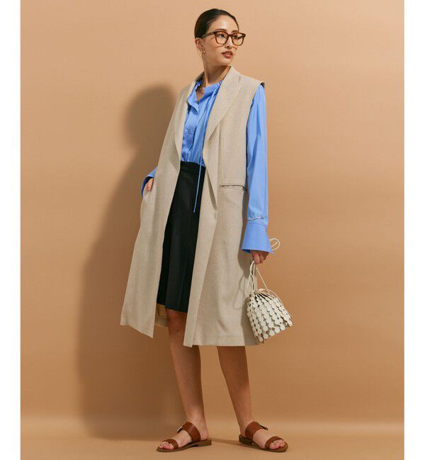 BEIGE,「CAROLE / ロングテーラードジレ」|ベスト・ジレ|