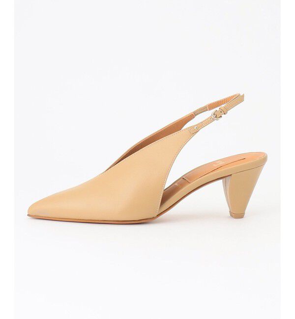 BEIGE,「【一部店舗限定】HENRI EN VARGO / NIKI Vカットバックバンドパンプス」|パンプス|