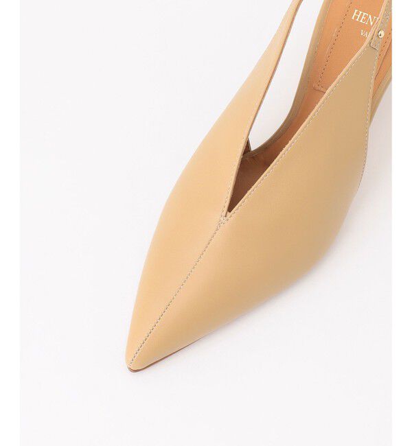 BEIGE,「【一部店舗限定】HENRI EN VARGO / NIKI Vカットバックバンドパンプス」|パンプス|