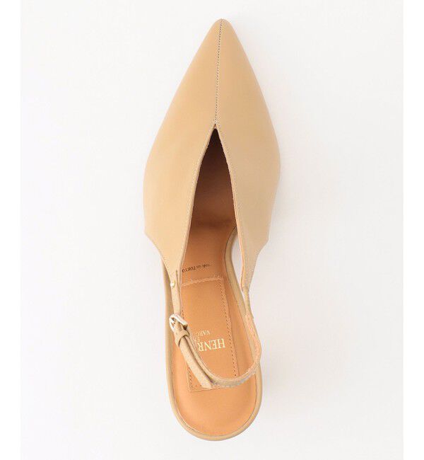 BEIGE,「【一部店舗限定】HENRI EN VARGO / NIKI Vカットバックバンドパンプス」|パンプス|