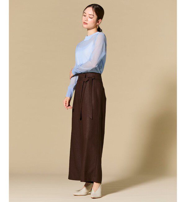 BEIGE,「CAROLE / リネンライクラップワイドパンツ」|その他|