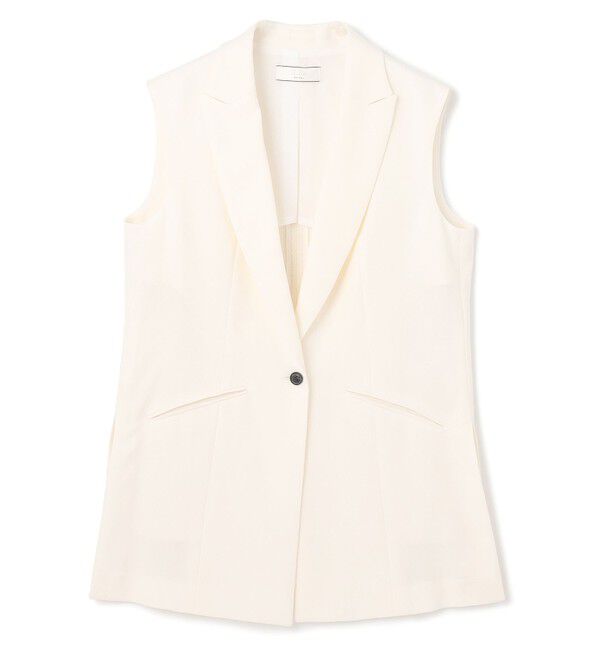 BEIGE,「CAROLE / リネンライク ノースリーブジレジャケット」|ベスト・ジレ|