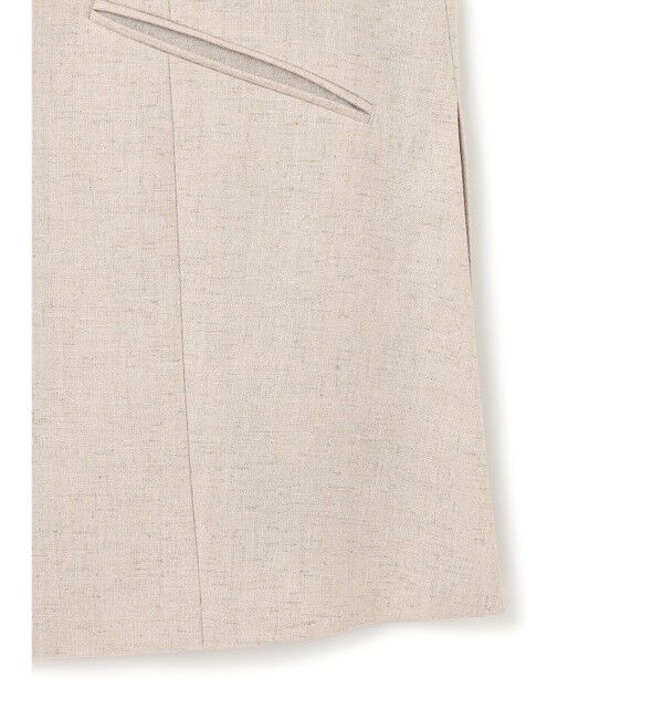 BEIGE,「CAROLE / リネンライク ノースリーブジレジャケット」|ベスト・ジレ|