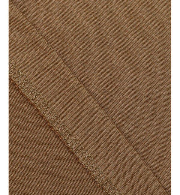 BEIGE,「【洗える】STOCK / オーガニックコットン半袖Vスリットトップス」|Tシャツ・カットソー|