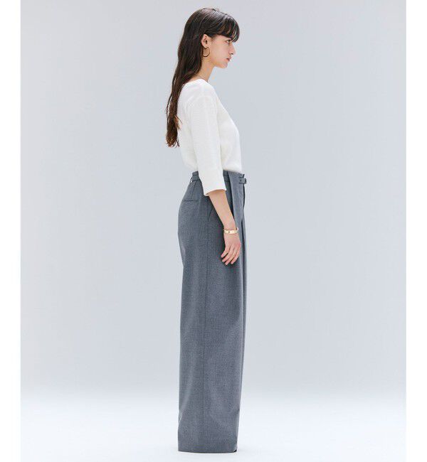 BEIGE,「【洗える】GLOBE / コットンリブ7分袖カットソー」|Tシャツ・カットソー|