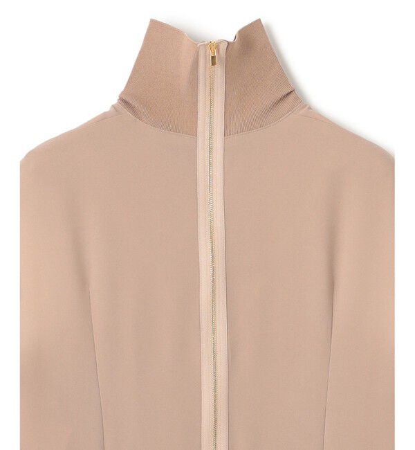 BEIGE,「【洗える】FLEUR / ニットコンビハイネックノースリーブドレス」|ワンピース|