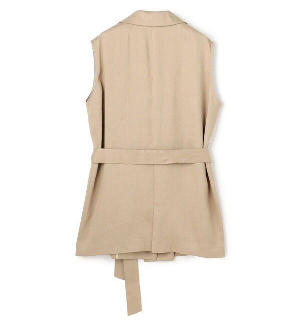 BEIGE,「MICA /  リネンブレンドベルト付きジレ」|ベスト・ジレ|