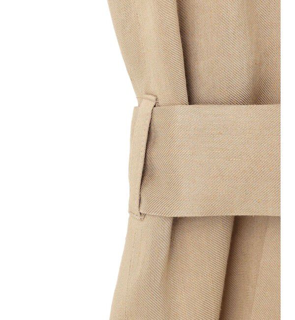 BEIGE,「MICA /  リネンブレンドベルト付きジレ」|ベスト・ジレ|
