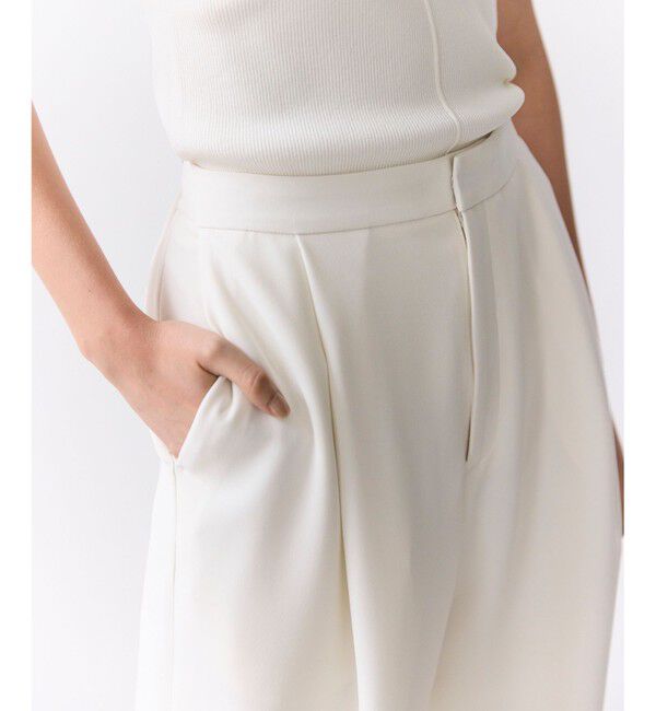 BEIGE,「GYPSUM / シルキータッチ セミワイドタックパンツ」|その他|