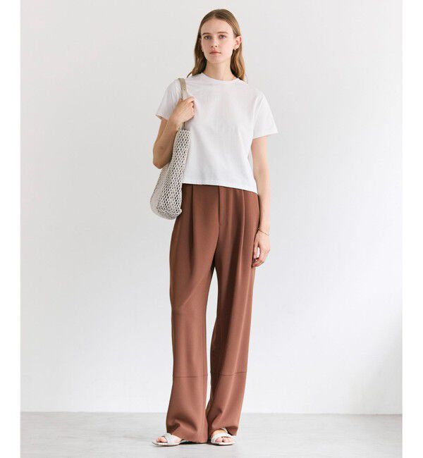 BEIGE,「DIOP / スビンコットン クロップドTシャツ」|Tシャツ・カットソー|