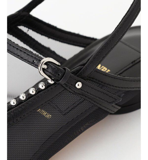 BEIGE,「【一部店舗限定】HENRI EN VARGO / LULU チュールチェーン バックストラップ」|パンプス|