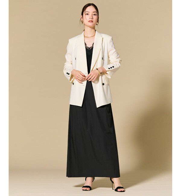 BEIGE,「【L-size】CAROLE / リネンライク ダブルジャケット」|テーラードジャケット|