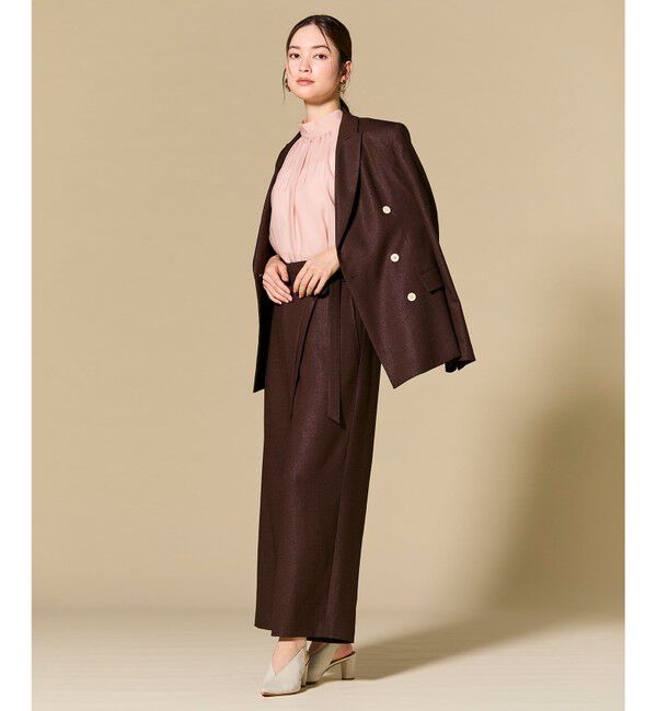 BEIGE,「【L-size】CAROLE / リネンライク ダブルジャケット」|テーラードジャケット|