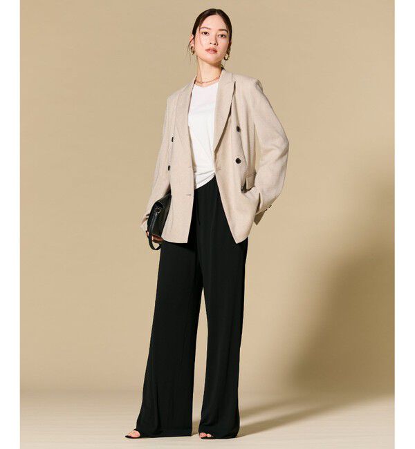BEIGE,「CAROLE / リネンライク ダブルジャケット」|テーラードジャケット|