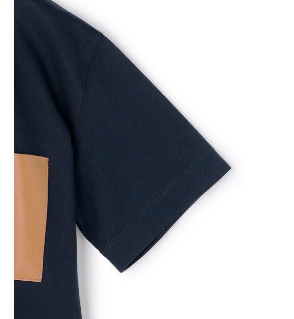 BEIGE,「TORENIA / レザーポケットコットンクルーネックTシャツ」|Tシャツ・カットソー|