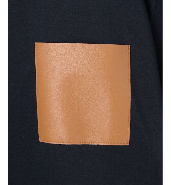 BEIGE,「TORENIA / レザーポケットコットンクルーネックTシャツ」|Tシャツ・カットソー|